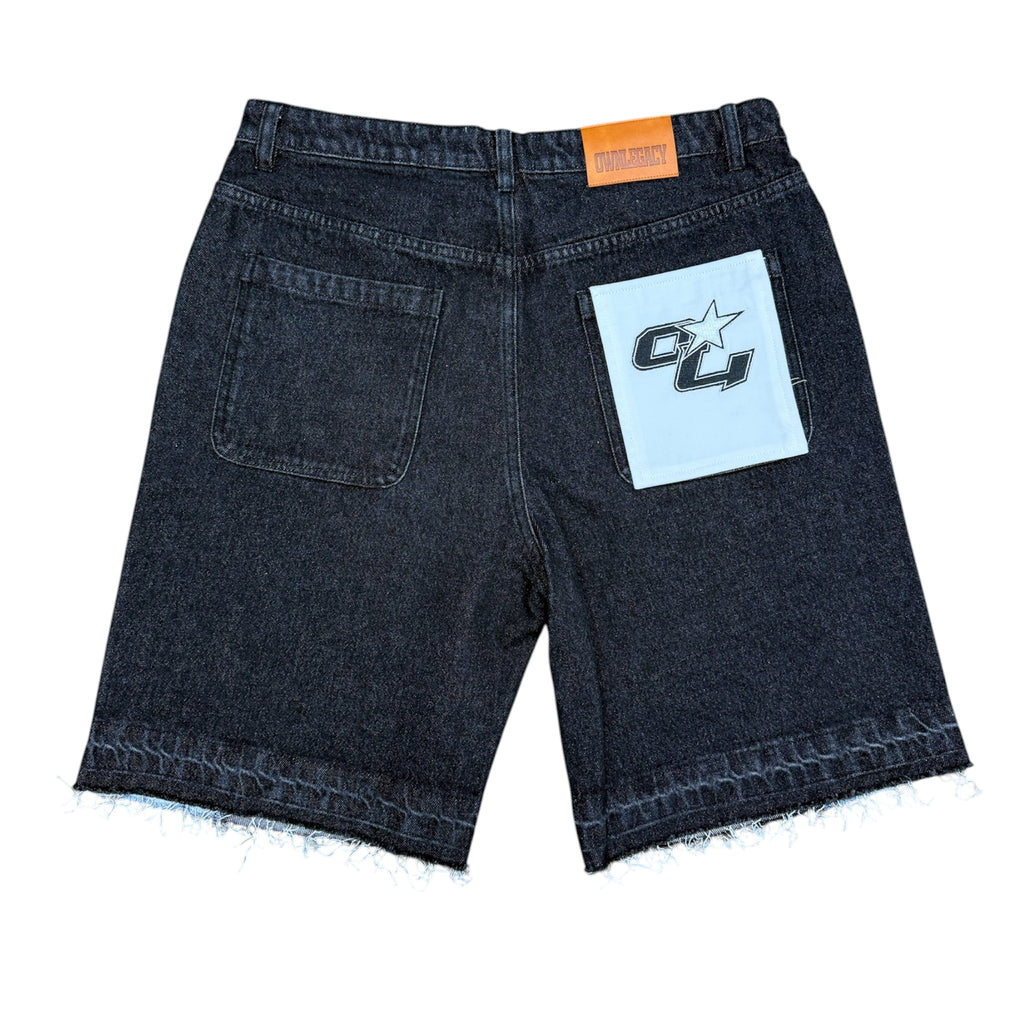 OWNLEGACY DENIM BLACK JEAN SHORTS
