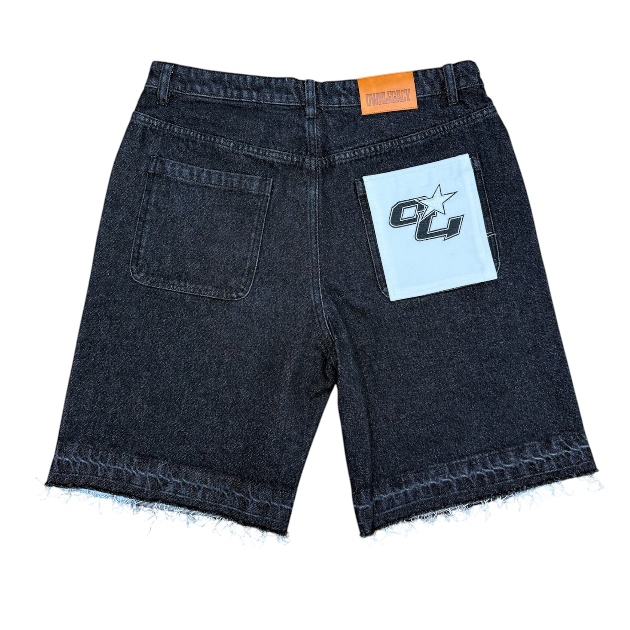 OWNLEGACY DENIM BLACK JEAN SHORTS
