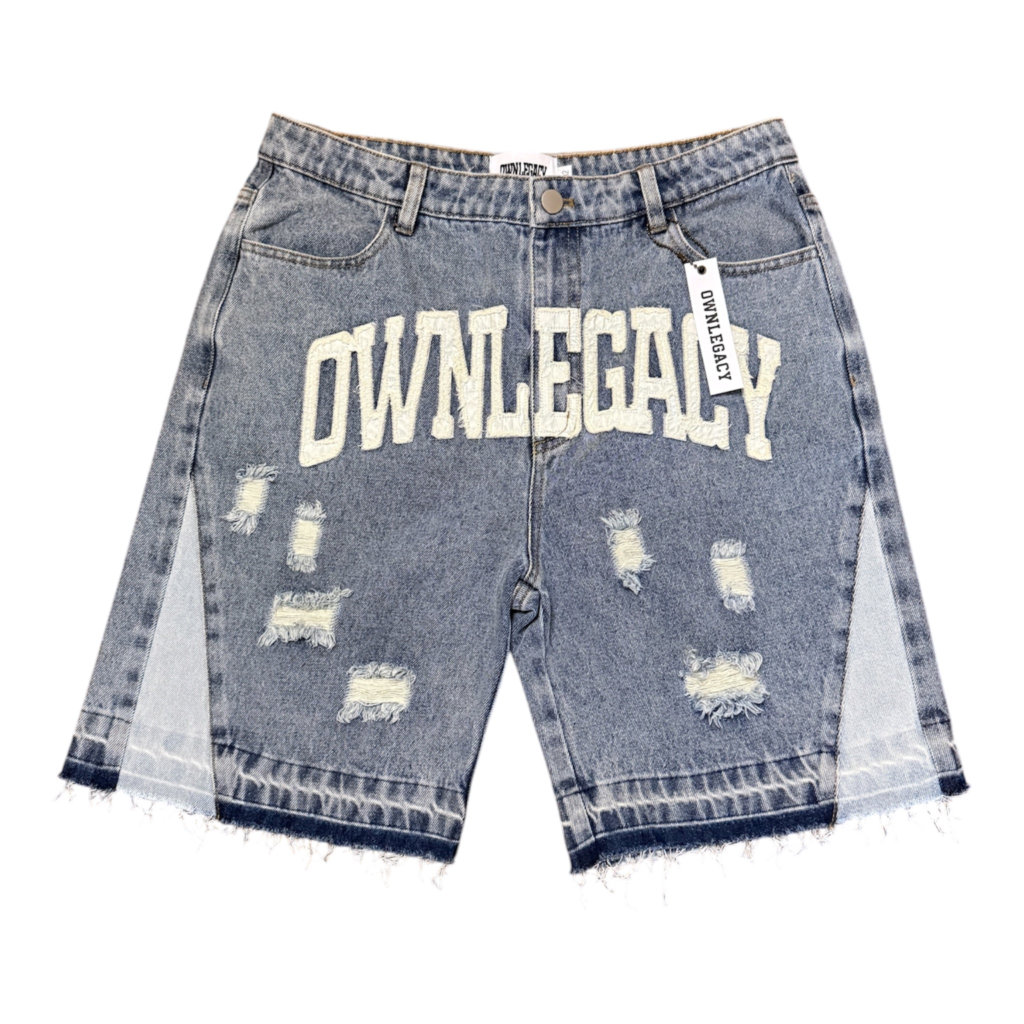 OWNLEGACY DENIM BLUE JEAN SHORTS